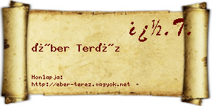 Éber Teréz névjegykártya